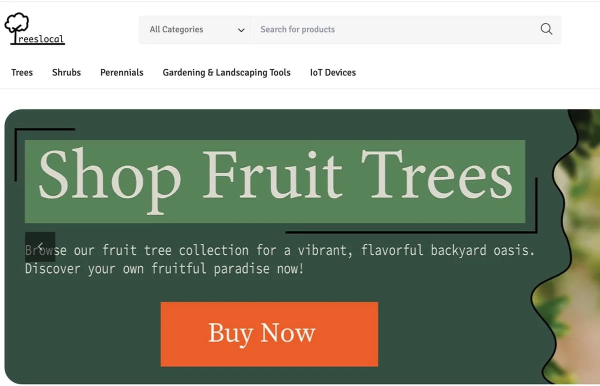 Treeslocal online tree nursery website